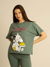 Женская футболка "Oversize" арт. к1242х / Хаки