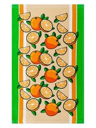 Полотенце кухонное махровое Апельсин Зеленое м1223